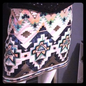 Sequence mini skirt